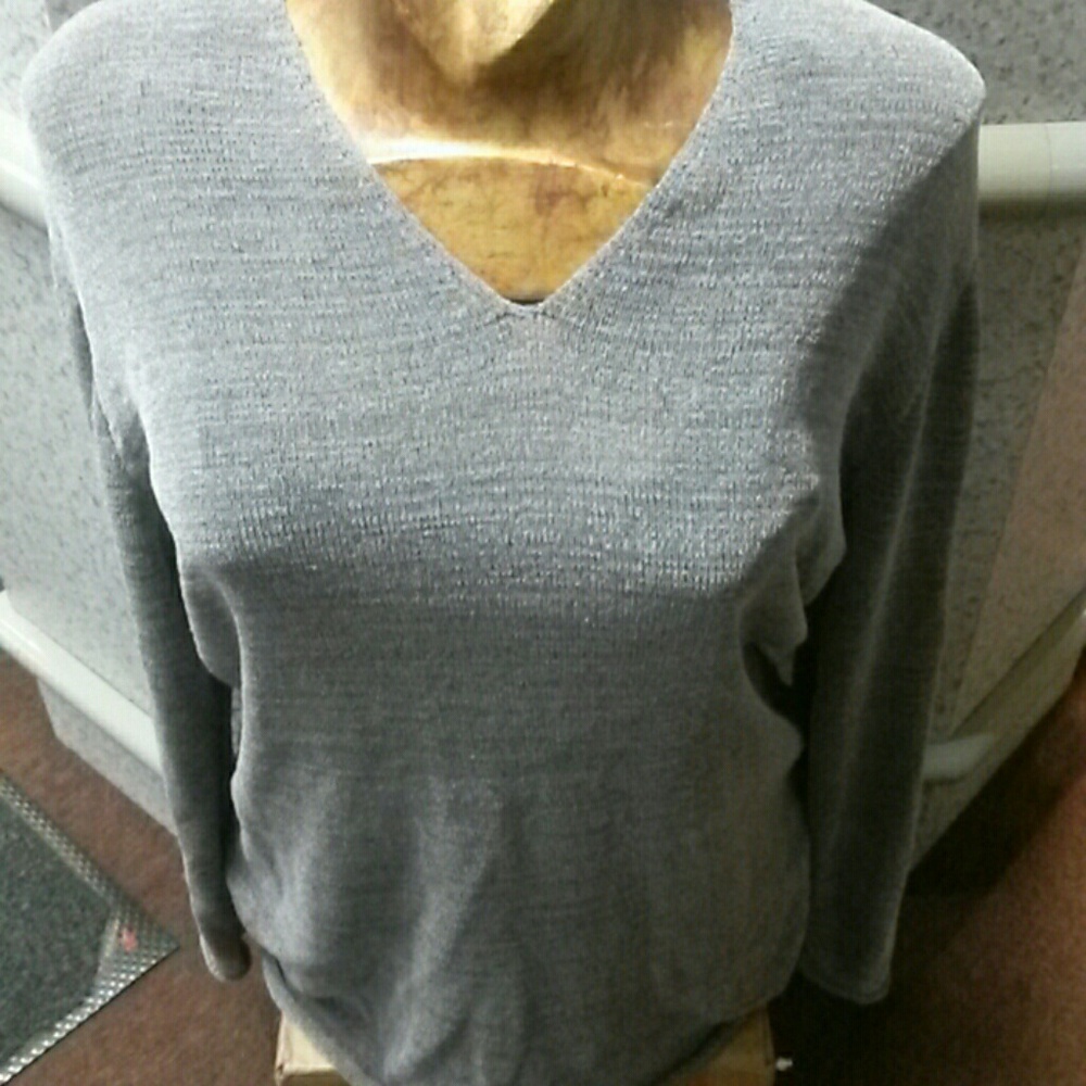 Gray sweater (Morgan Taylor)